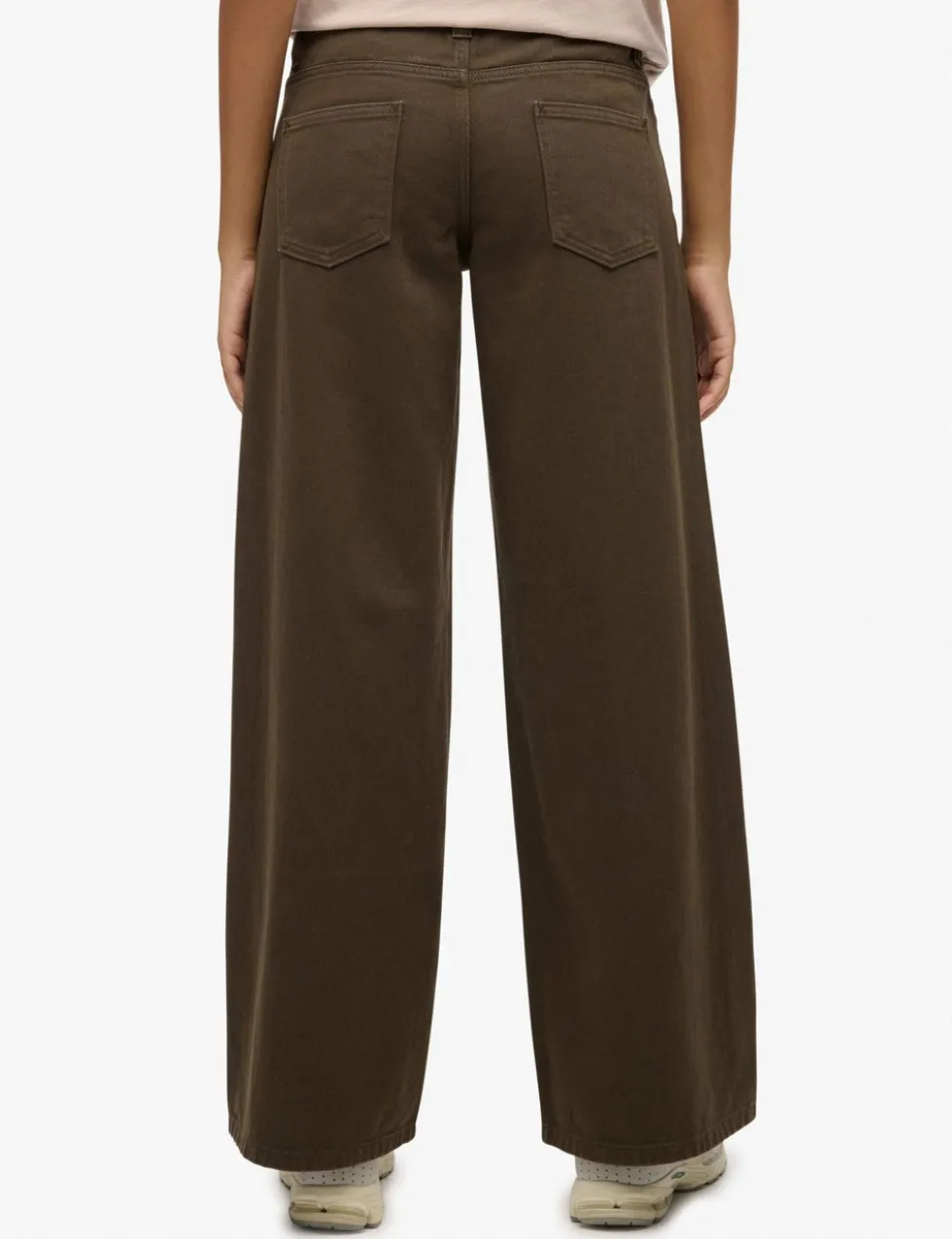 Pure Cotton Mid Rise Wide Leg Jeans