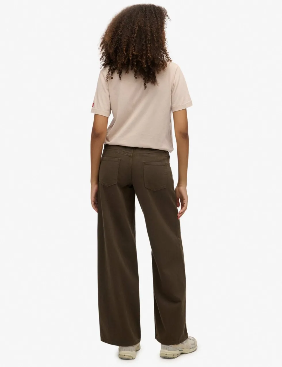 Pure Cotton Mid Rise Wide Leg Jeans
