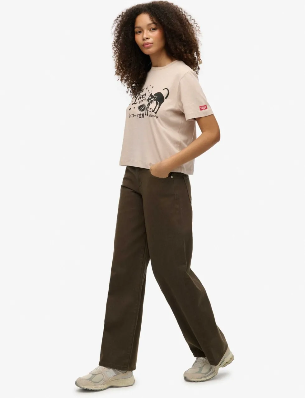 Pure Cotton Mid Rise Wide Leg Jeans
