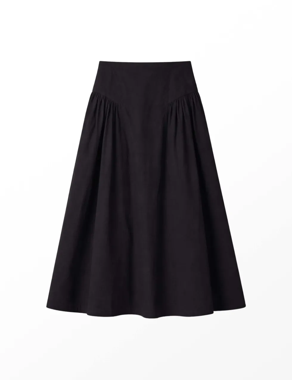 Pure Cotton Midi A-Line Skirt