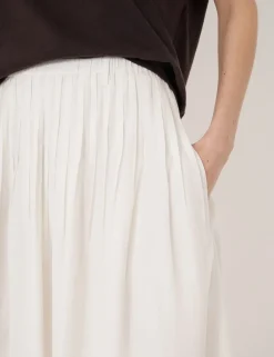 Pure Cotton Midi A-Line Skirt
