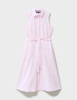 Pure Cotton Midi Shirt Dress