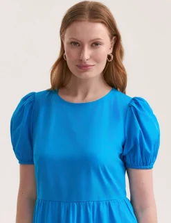 Pure Cotton Midi Tiered Dress