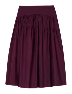 Pure Cotton Midi Tiered Skirt