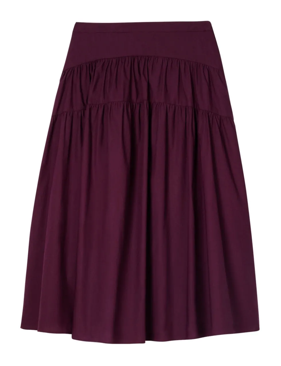 Pure Cotton Midi Tiered Skirt