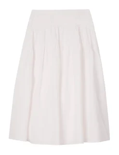 Pure Cotton Midi Tiered Skirt