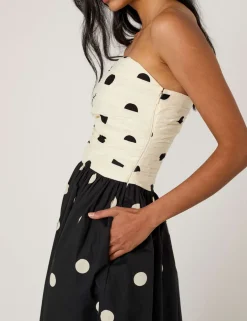 Pure Cotton Midi Waisted Dress