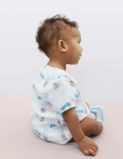 Pure Cotton Milkshake Print Romper (0-2 Yrs)