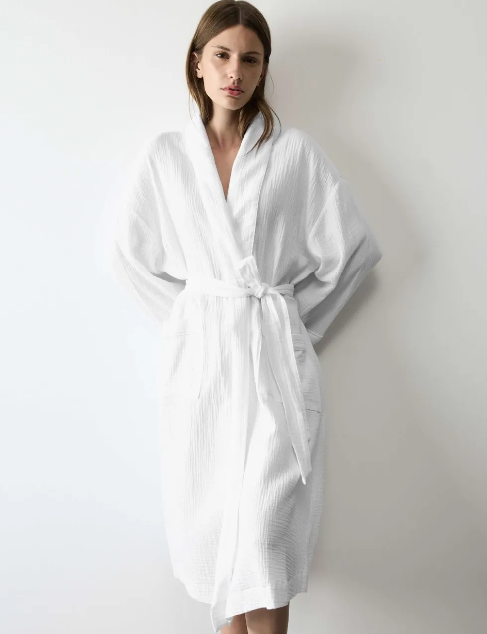 Pure Cotton Muslin Dressing Gown