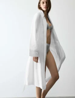 Pure Cotton Muslin Dressing Gown
