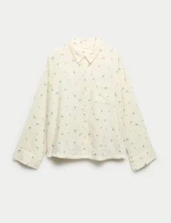 Pure Cotton Muslin Printed Pyjama Top
