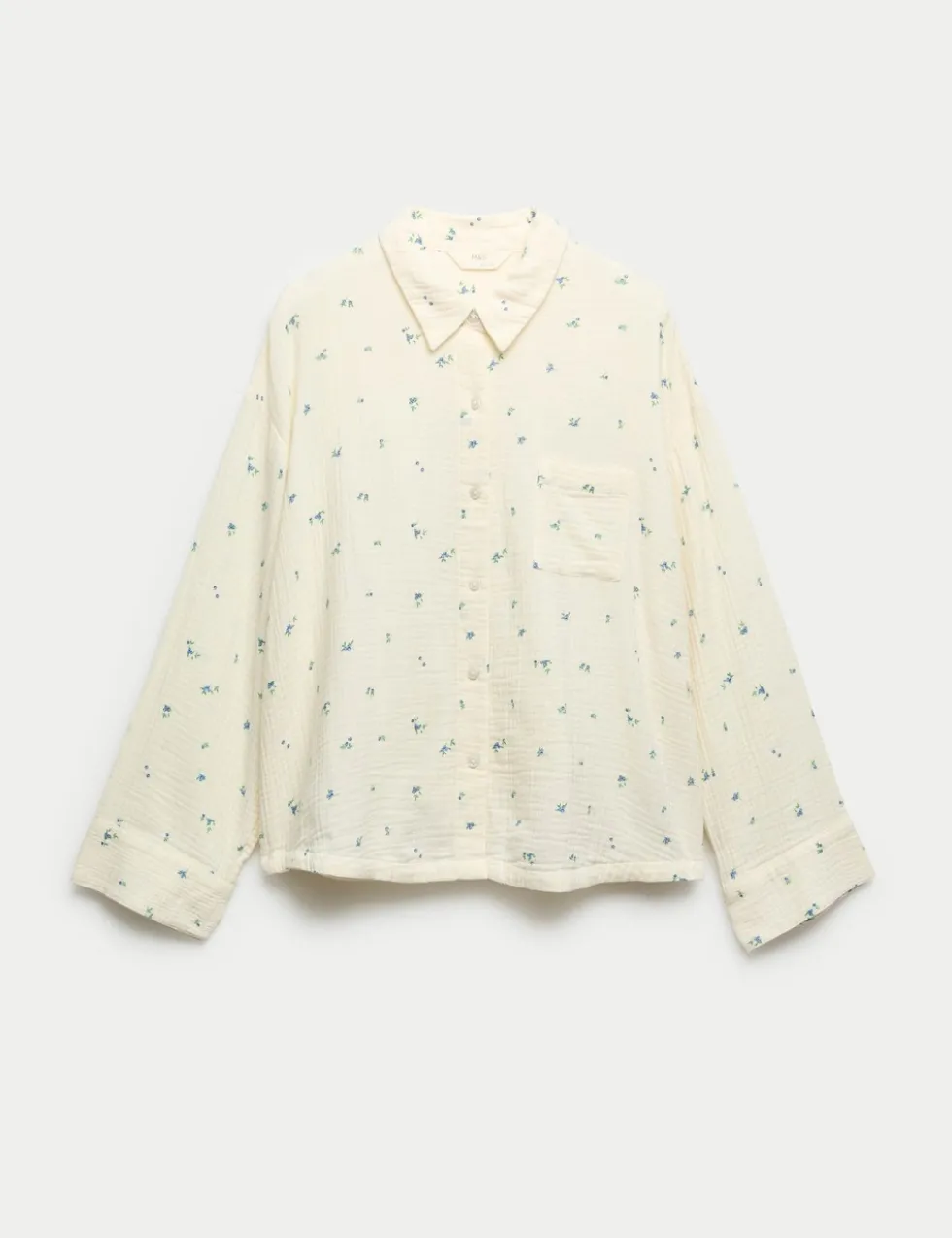 Pure Cotton Muslin Printed Pyjama Top