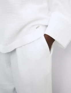 Pure Cotton Muslin Revere Pyjama Set