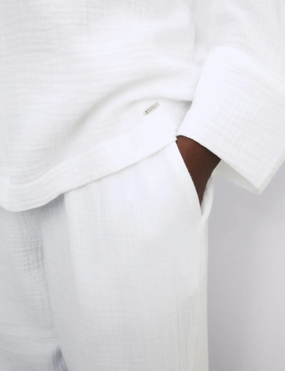 Pure Cotton Muslin Revere Pyjama Set