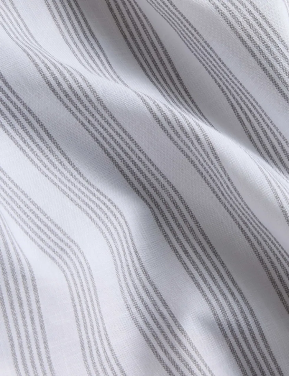 Pure Cotton Narrow Stripe Ruffle Bedding Set