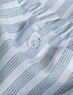 Pure Cotton Narrow Stripe Ruffle Bedding Set