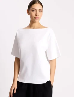 Pure Cotton Off The Shoulder T-Shirt