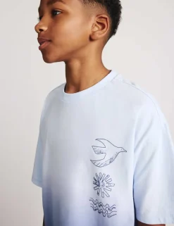 Pure Cotton Ombre Graphic T-Shirt (6-16 Yrs)