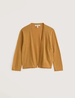 Pure Cotton Open Front Cardigan