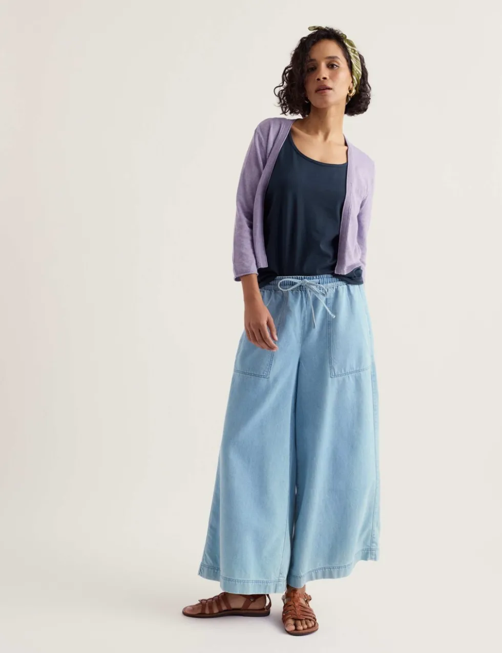 Pure Cotton Open Front Cardigan
