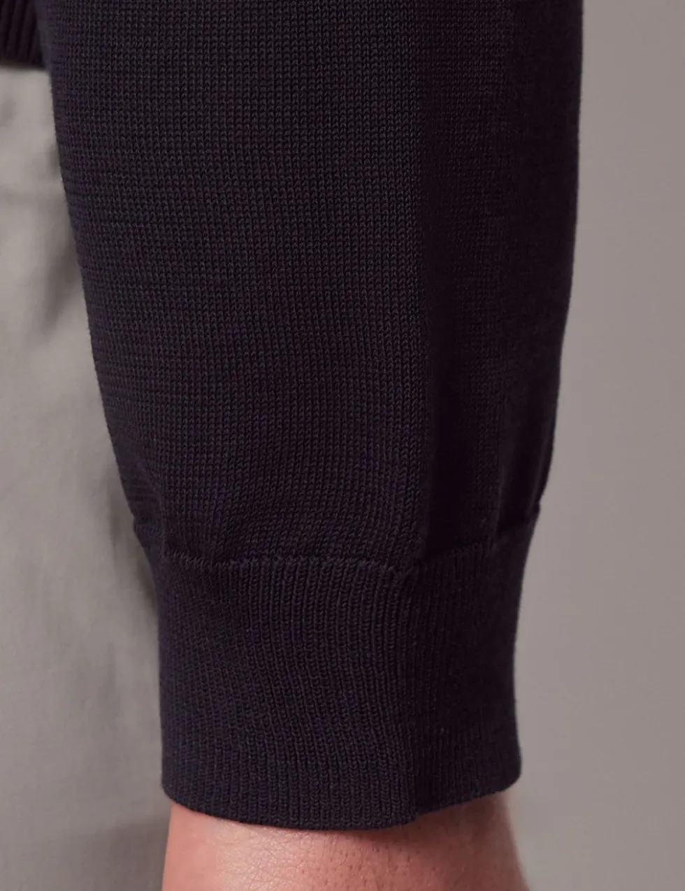 Pure Cotton Open Neck Knitted Polo Shirt