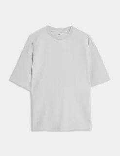 Pure Cotton Ottoman Textured T-shirt (6-16 Yrs)