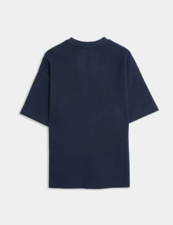 Pure Cotton Ottoman Textured T-shirt (6-16 Yrs)