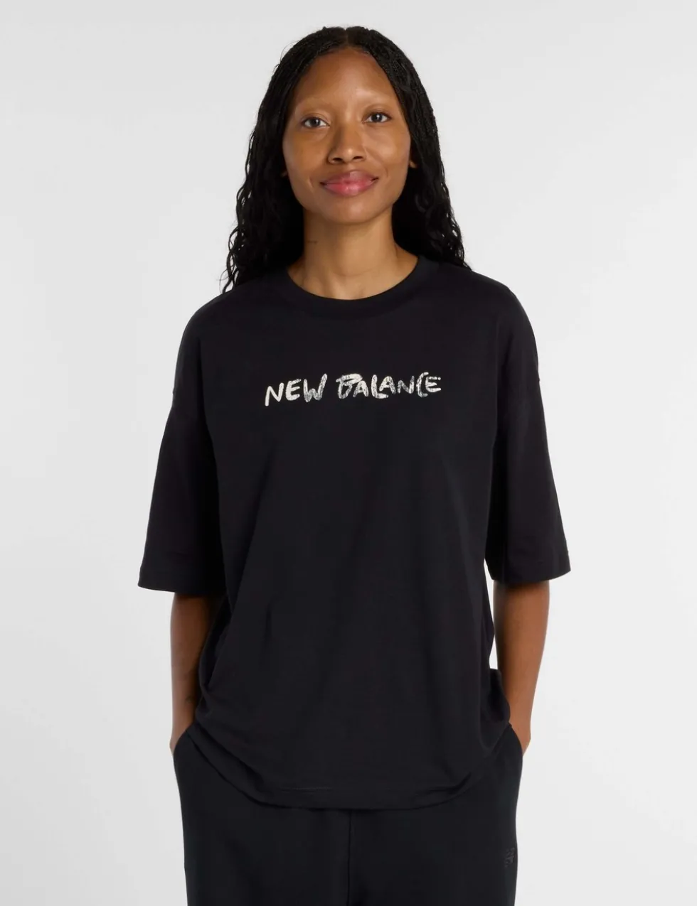 Pure Cotton Oversized Script Graphic T-Shirt