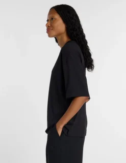 Pure Cotton Oversized Script Graphic T-Shirt