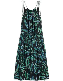 Pure Cotton Painterly Palm Maxi Dress
