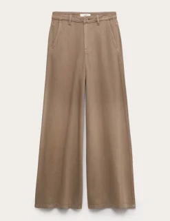 Pure Cotton Palazzo Trousers