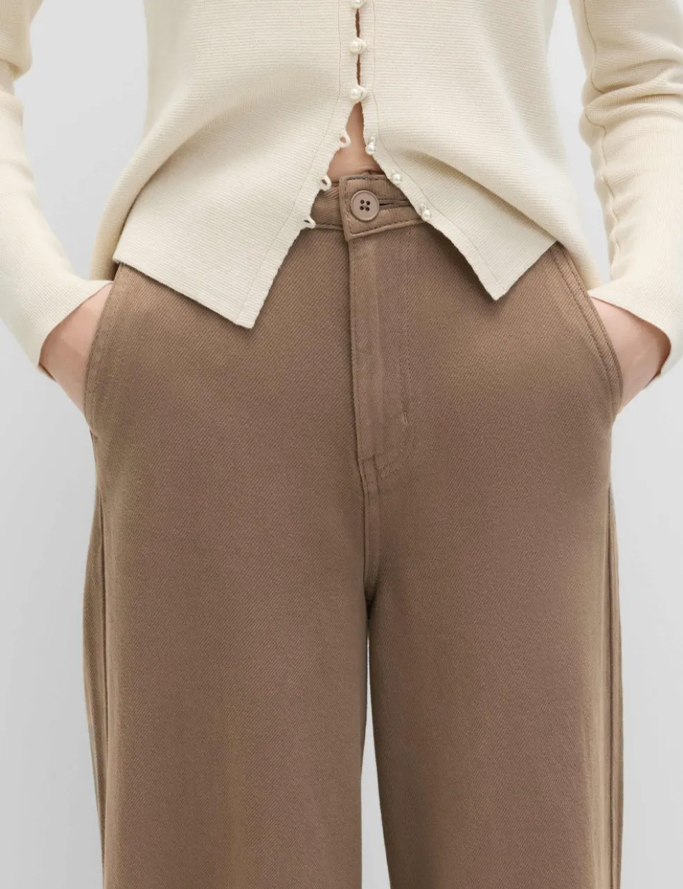 Pure Cotton Palazzo Trousers
