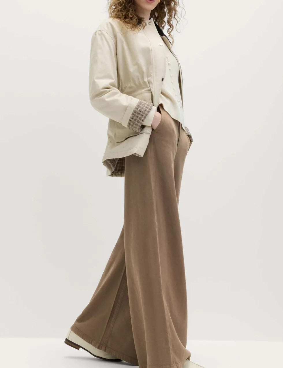 Pure Cotton Palazzo Trousers