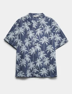 Pure Cotton Palm Tree Print Shirt (6-16 Yrs)