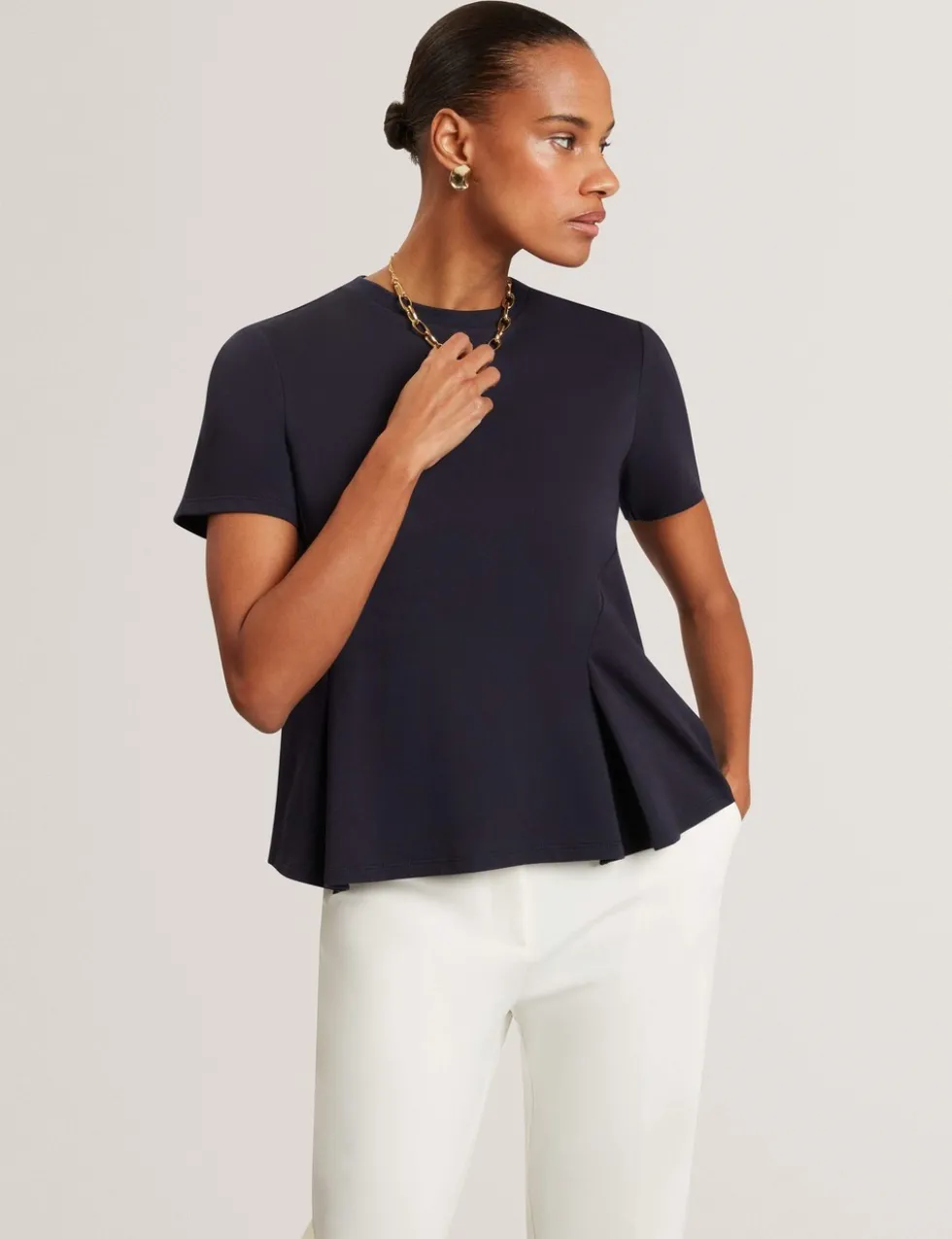 Pure Cotton Panel Detail Top