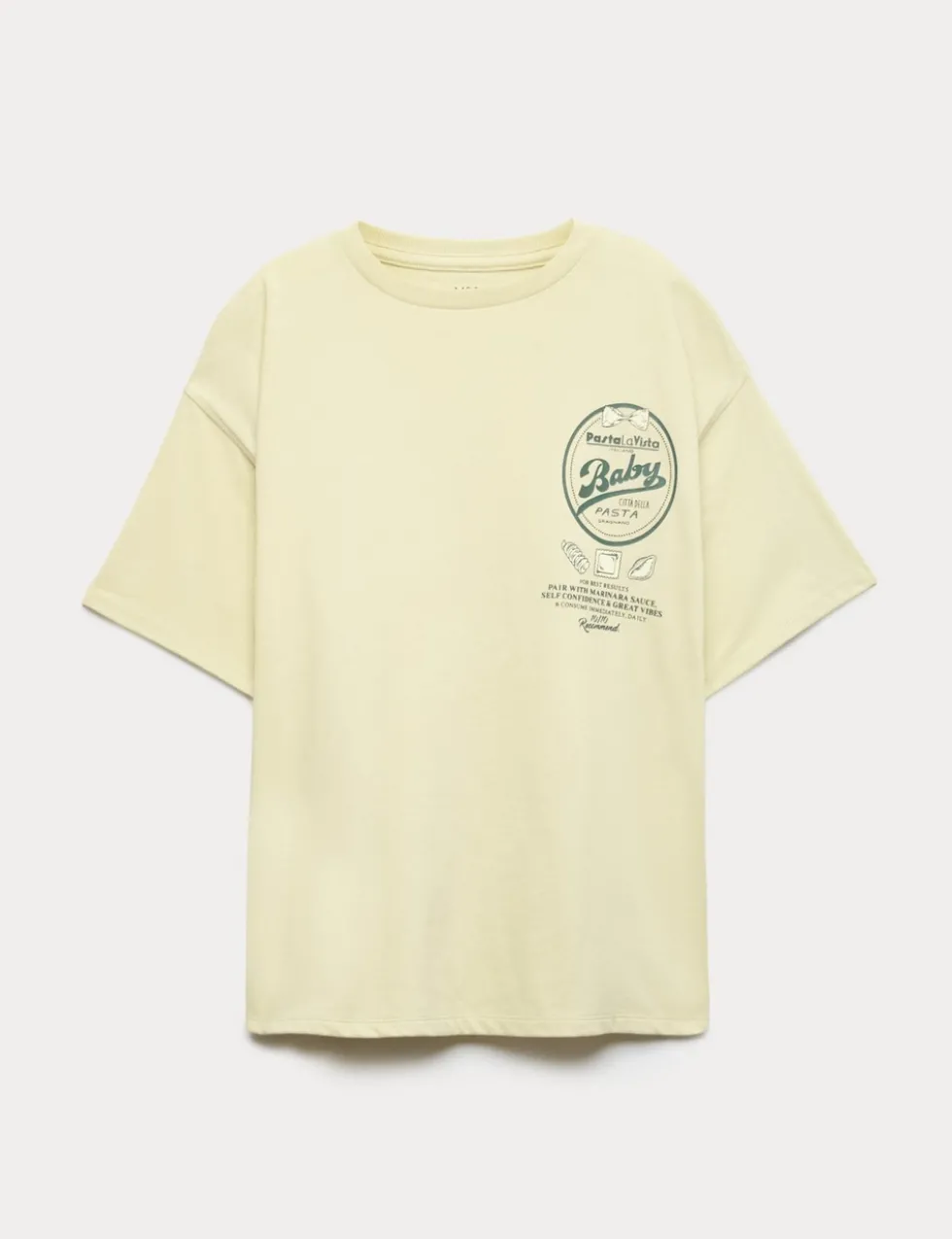 Pure Cotton Pasta Graphic T-Shirt (6-16 Yrs)