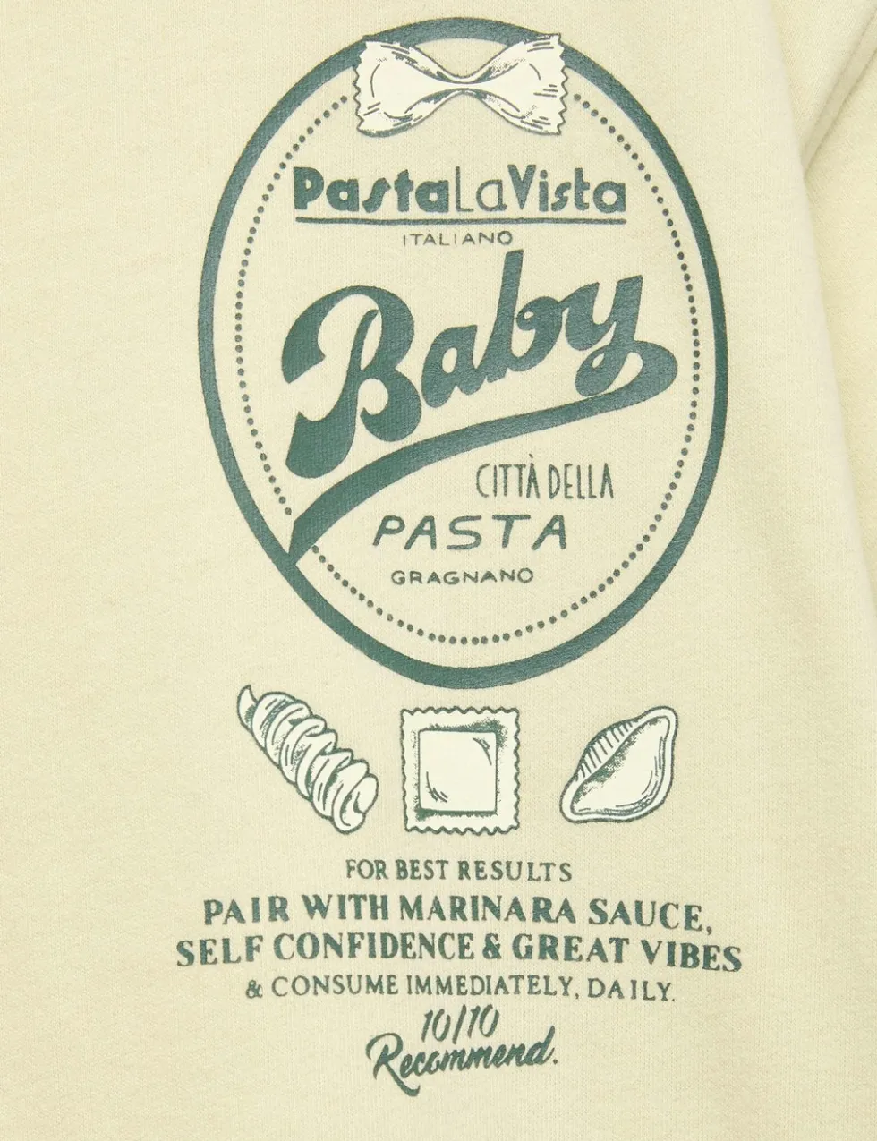 Pure Cotton Pasta Graphic T-Shirt (6-16 Yrs)