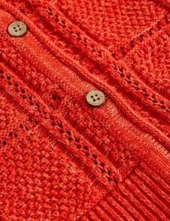 Pure Cotton Patterned Knitted Waistcoat