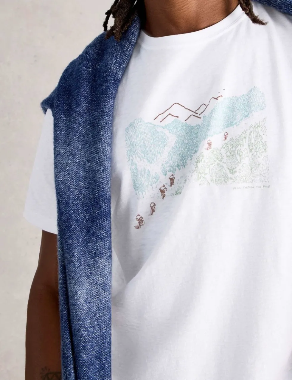 Pure Cotton Pedal Graphic T-Shirt