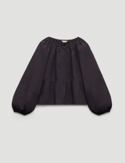 Pure Cotton Peplum Blouse