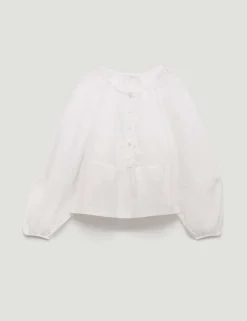 Pure Cotton Peplum Blouse