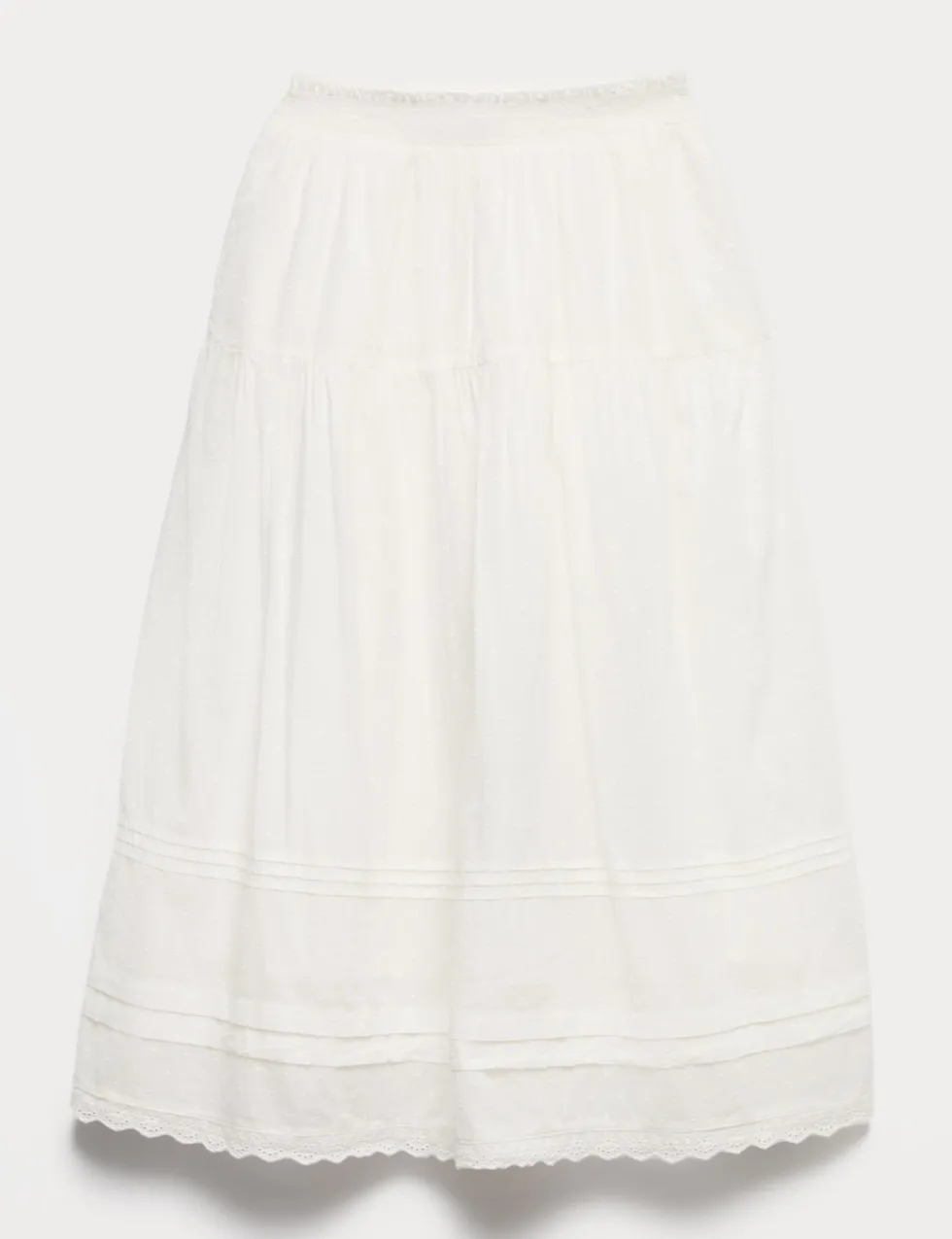 Pure Cotton Pin Tuck Maxi Skirt (6-16 Yrs)