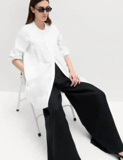 Pure Cotton Pintuck Mini Relaxed Dress