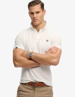 Pure Cotton Pique Logo Patch Polo Shirt