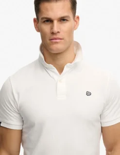 Pure Cotton Pique Logo Patch Polo Shirt