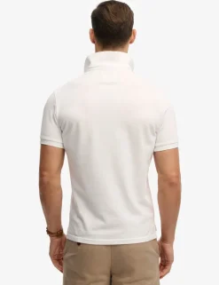 Pure Cotton Pique Logo Patch Polo Shirt