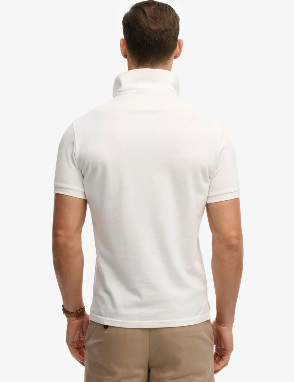 Pure Cotton Pique Logo Patch Polo Shirt
