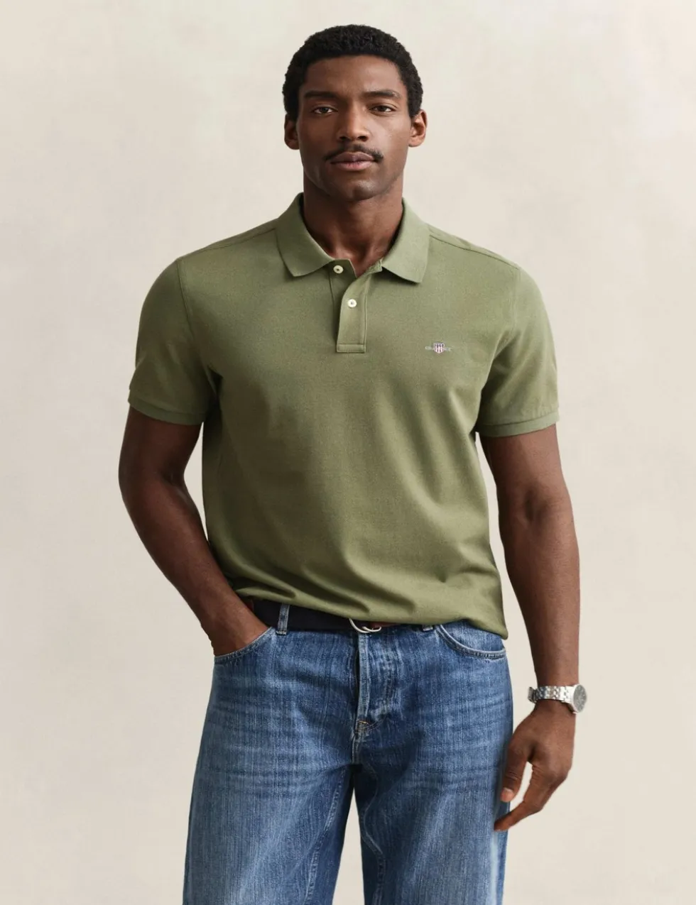 Pure Cotton Pique Polo Shirt