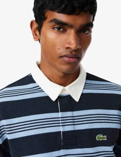 Pure Cotton Pique Striped Rugby Shirt