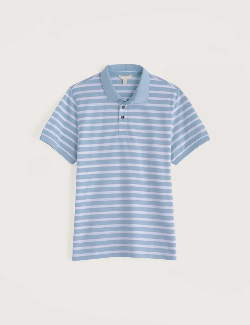 Pure Cotton Pique Striped Polo Shirt